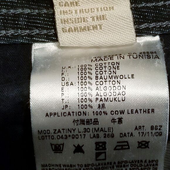 Diesel Zatiny Jeans Men Size 29x30 Dark Indigo Wash Button Fly *HEMMED* (30x25) - Picture 6 of 6